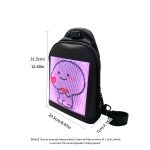 LED Crossbody Bag Full Color Screen And Programmable DIY Outdoor Advertising Travel LED Sling Backpack Bag