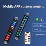 Custom USB mini programmable moving message advertising sign App Controlled Led Display Screen for taxi car