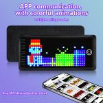 Mini LED Signs Rechargeable Wireless Bluetooth LED Message Sign, Smart App Control Programmable Custom LED Matrix Panel for Message Tag LED Badge Business Card