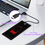 Mini LED Signs Rechargeable Wireless Bluetooth LED Message Sign, Smart App Control Programmable Custom LED Matrix Panel for Message Tag LED Badge Business Card