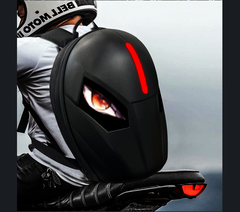 APP control Eyes Knight Bag Laptop backpack Motorcycle Riding Bag Led Display Backpack Waterproof Hard Shell DIY LED Backpack（images 6）