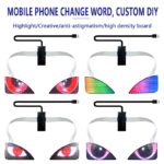 Winking Eyes LED Panel Display LED Angel Eyes Blinking Screen APP Programmable LED Eye Display for Car Backpack LED Screen