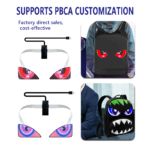 Winking Eyes LED Panel Display LED Angel Eyes Blinking Screen APP Programmable LED Eye Display for Car Backpack LED Screen