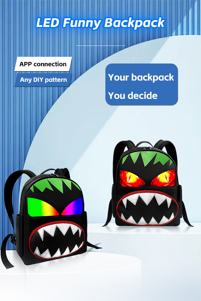 Factory Supplier Travel Bag LED Eye Backpack High Quality Cartoon Waterproof Travel Mini Small Girls Backpack School Bags（images 1）