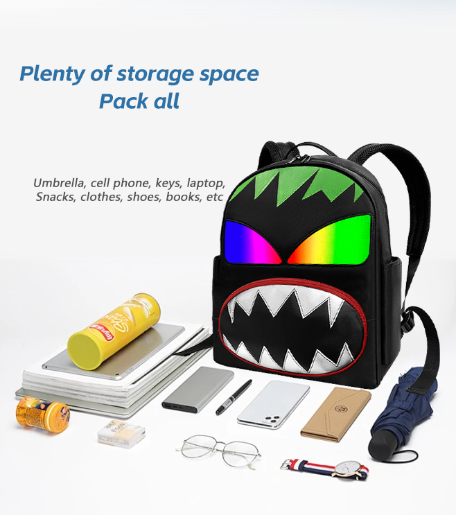 Factory Supplier Travel Bag LED Eye Backpack High Quality Cartoon Waterproof Travel Mini Small Girls Backpack School Bags（images 5）