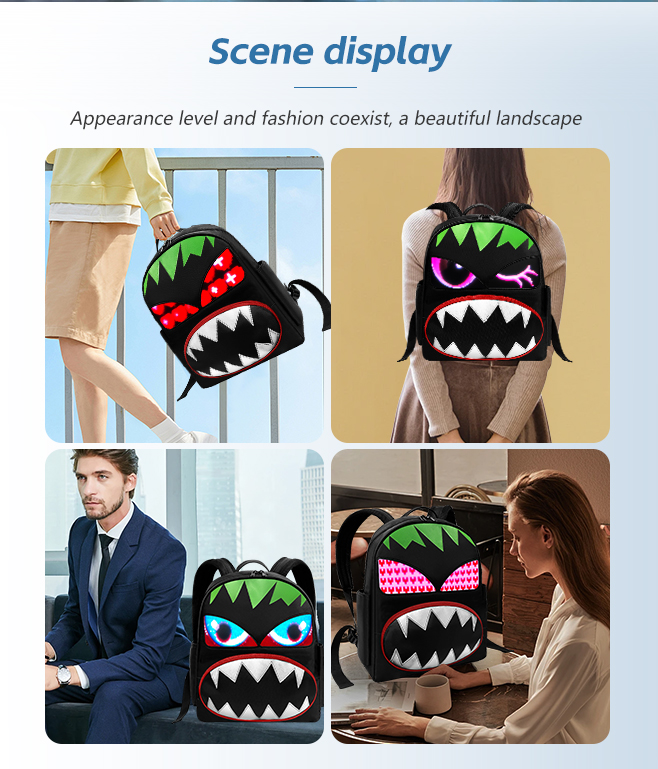 Factory Supplier Travel Bag LED Eye Backpack High Quality Cartoon Waterproof Travel Mini Small Girls Backpack School Bags（images 7）