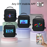 LED Display Single Shoulder Bag LED light multi-function dynamic advertising sling Bag led screen bag With led display