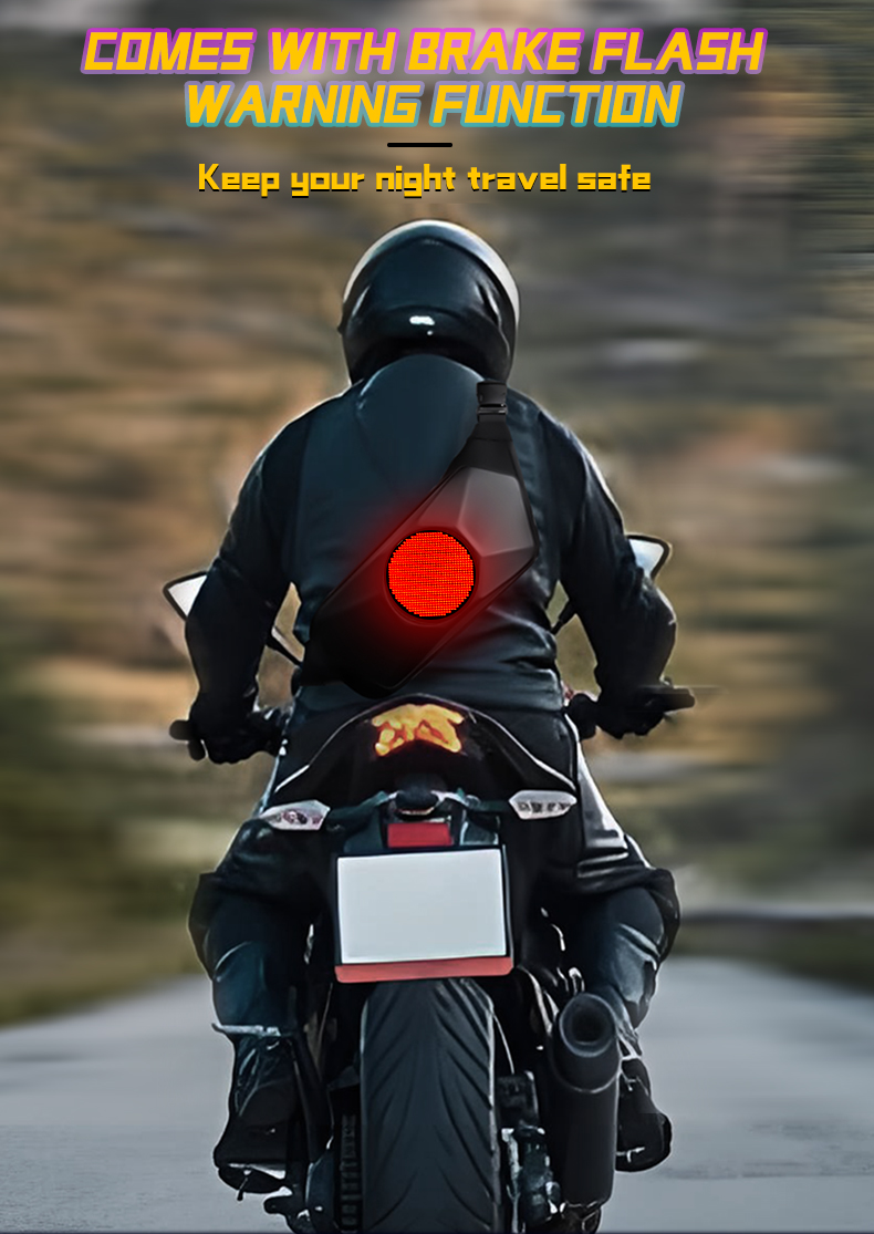 LED Screen Display Sling Bag Crossbody Shoulder Chest Bag Travel Backpack Hiking Bag With LED Screen Display（images 2）