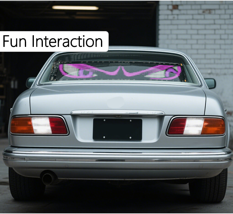 Internet celebrity truck devil eye LED screen car eye light truck dynamic LED light smart car sticker Factory direct sales（images 10）