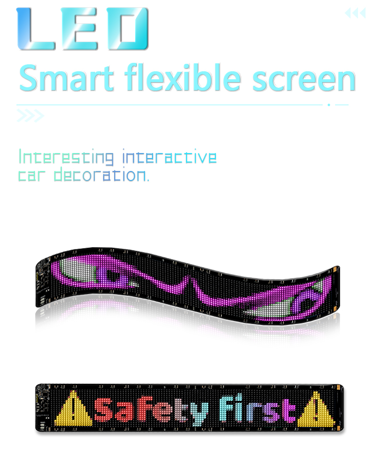 Internet celebrity truck devil eye LED screen car eye light truck dynamic LED light smart car sticker Factory direct sales（images 2）