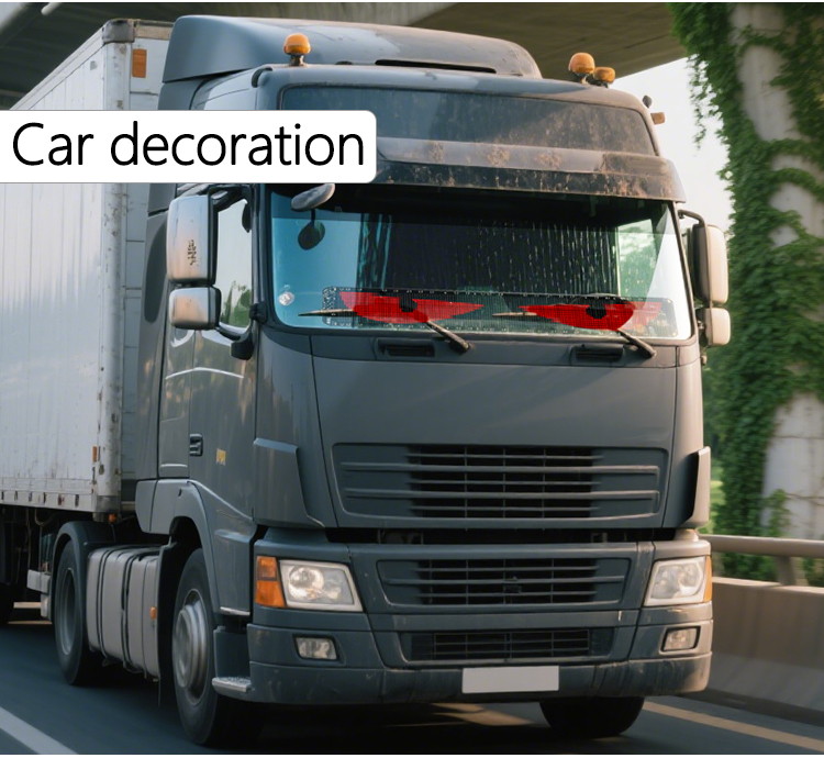 Internet celebrity truck devil eye LED screen car eye light truck dynamic LED light smart car sticker Factory direct sales（images 9）