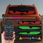 Internet celebrity truck devil eye LED screen car eye light truck dynamic LED light smart car sticker Factory direct sales