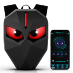 LED Backpack Motorcycle Backpack DIY programming backpack ravel and Camping Storage Bag Carbon fibre texture