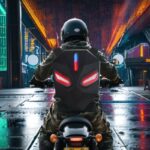 LED Backpack Motorcycle Backpack DIY programming backpack ravel and Camping Storage Bag Carbon fibre texture