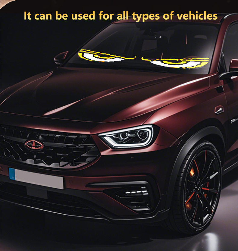 Car Turck Advertising Scrolling LED Sign App Control Eyes Light Custom Text Pattern Animation Programmable LED Display（images 2）