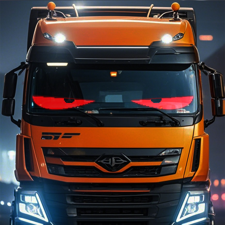 Car Turck Advertising Scrolling LED Sign App Control Eyes Light Custom Text Pattern Animation Programmable LED Display（images 3）