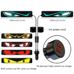 Truck Windshield Advertising Flexible LED Display Board APP Programmable RGB Text Screen Eyes Animated Digital LED Signage