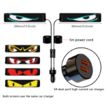 Car Turck Advertising Scrolling LED Sign App Control Eyes Light Custom Text Pattern Animation Programmable LED Display