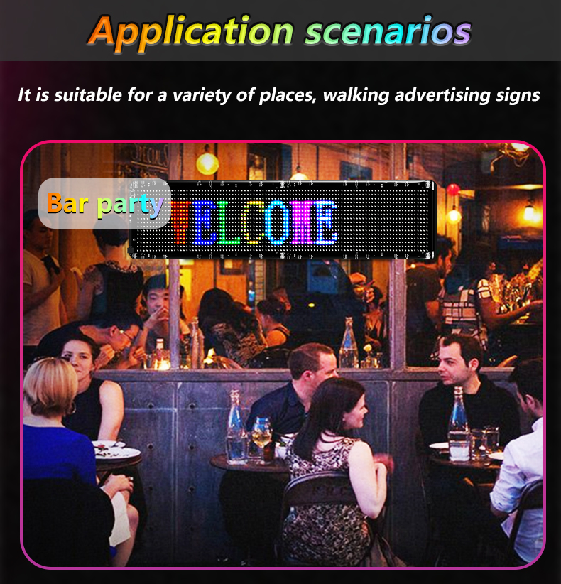 Manufacturer Others Car Light Accessories LED Matrix Panel for Truck LED Eyes for Car Customized Messages Advertising Strip（images 8）