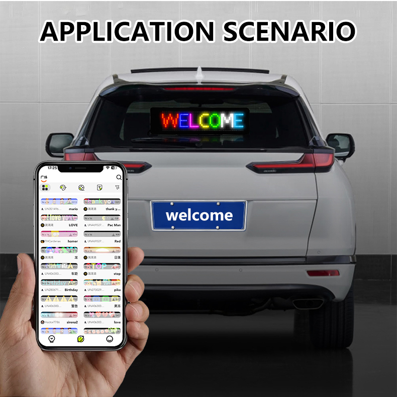 Demon Eye 5V USB Cable RGB DIY Text Animation Outdoor Free Design APP Control Flexible Panel Lights（images 7）