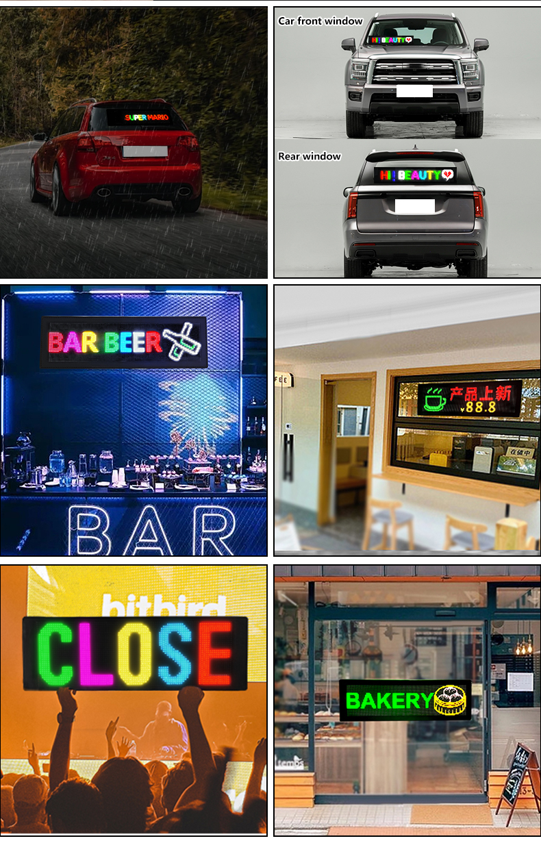 Demon Eye 5V USB Cable RGB DIY Text Animation Outdoor Free Design APP Control Flexible Panel Lights（images 8）