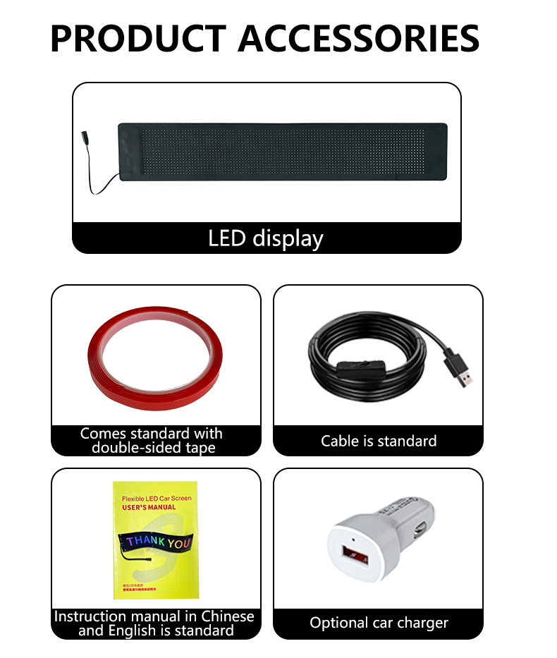 Demon Eye 5V USB Cable RGB DIY Text Animation Outdoor Free Design APP Control Flexible Panel Lights（images 10）