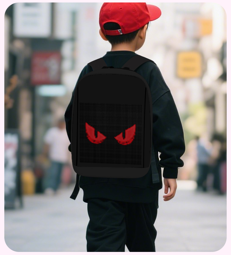 LED Display Waterproof Bag RGB Full Color LED Screen Backpack APP Control LED Bag Women Led Backpack Display（images 11）