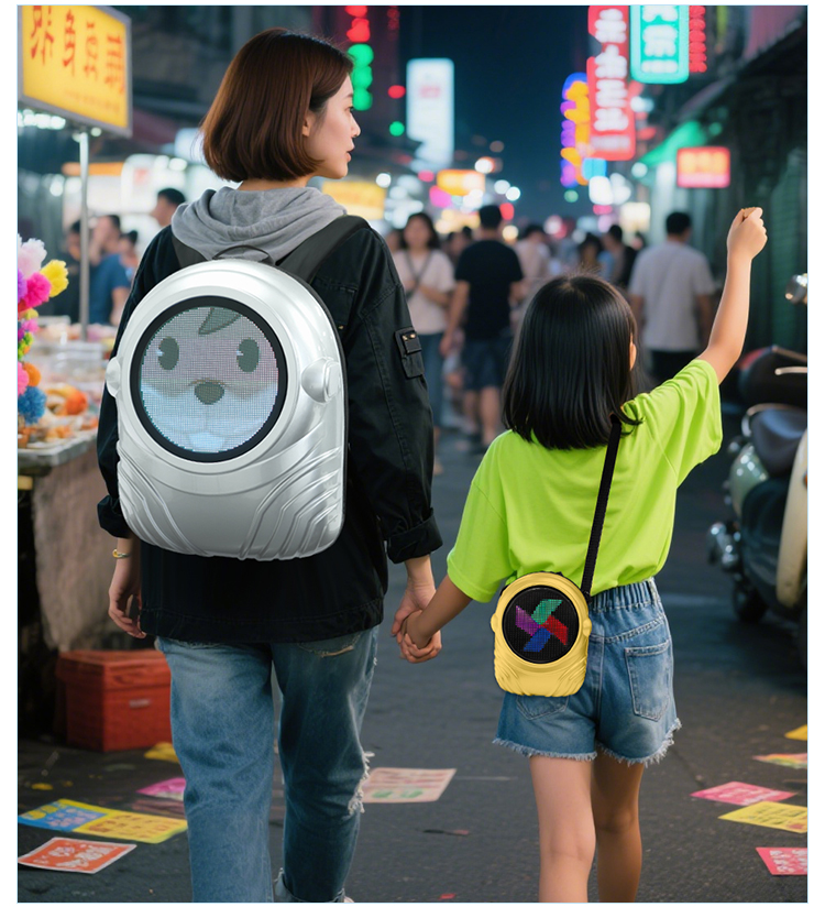 2025 Hot Selling Cute Astronaut Mini Backpack with LED Screen for Kids, Unique Casual Daypack（images 10）