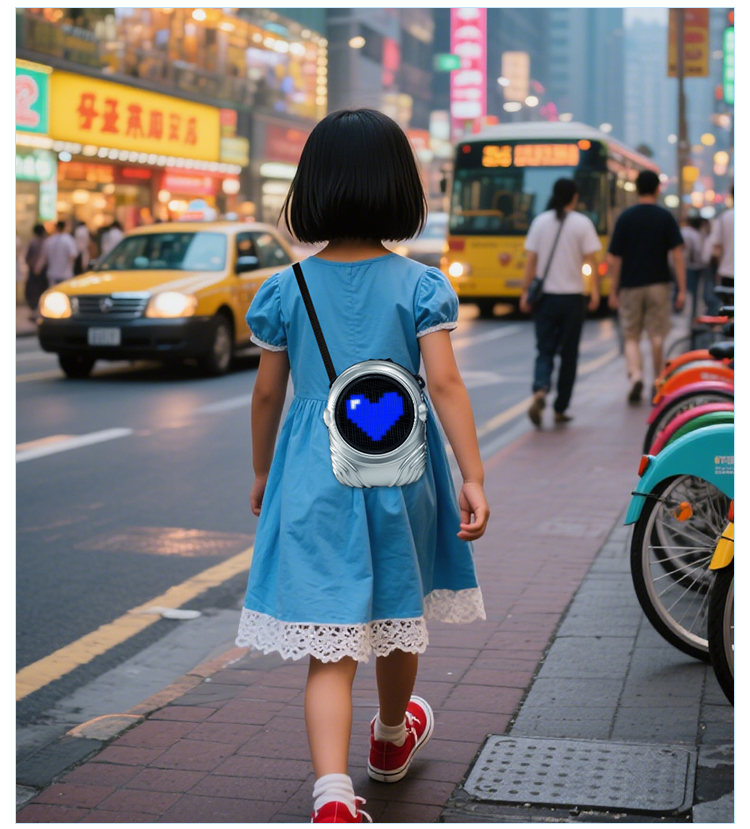2025 Hot Selling Cute Astronaut Mini Backpack with LED Screen for Kids, Unique Casual Daypack（images 11）