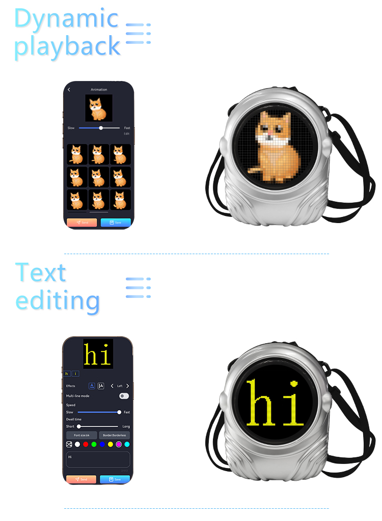 2025 Hot Selling Cute Astronaut Mini Backpack with LED Screen for Kids, Unique Casual Daypack（images 3）