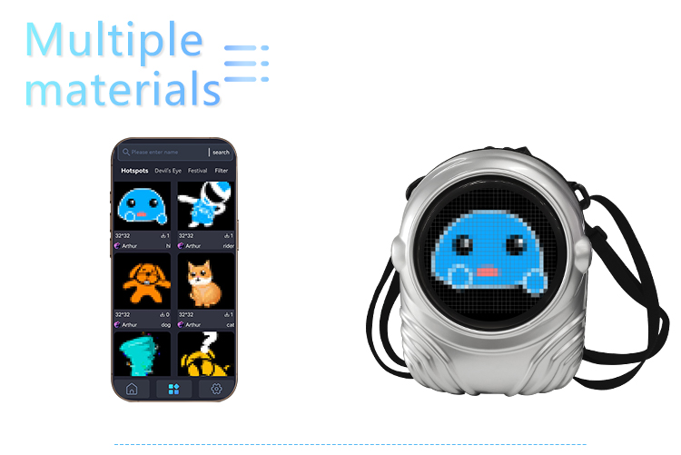 2025 Hot Selling Cute Astronaut Mini Backpack with LED Screen for Kids, Unique Casual Daypack（images 5）