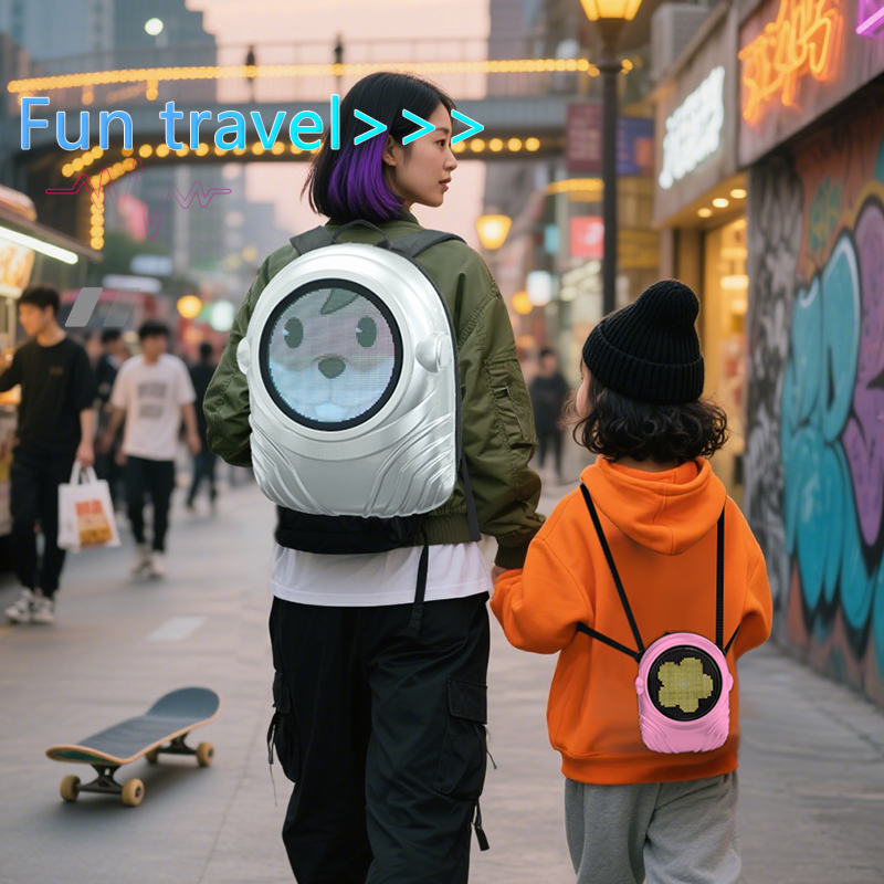 Astronaut Style Smart LED Backpack Custom Text/Image APP Controlled LED ...