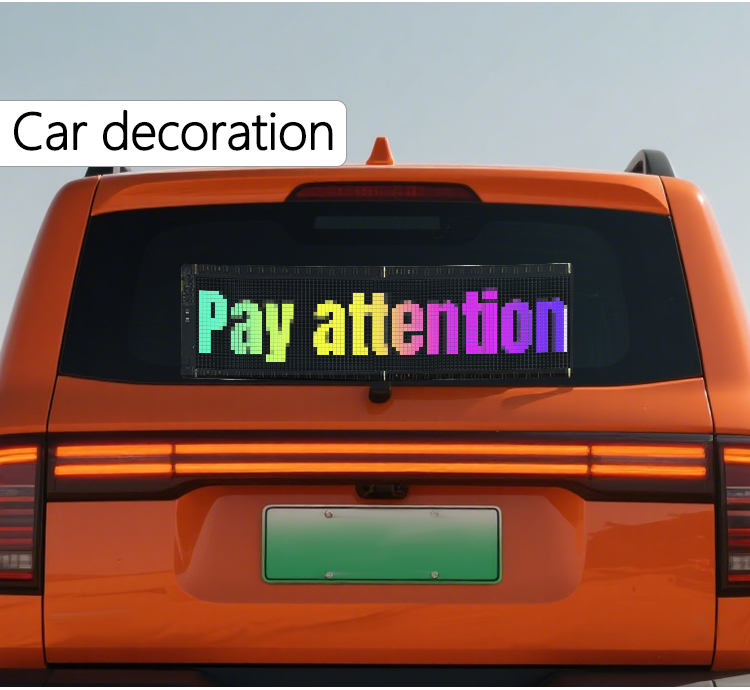 High Brightness Flexible LED Display Ultra-Thin & Bendable LED Advertising Screen for Car Stuck Store Bar（images 10）
