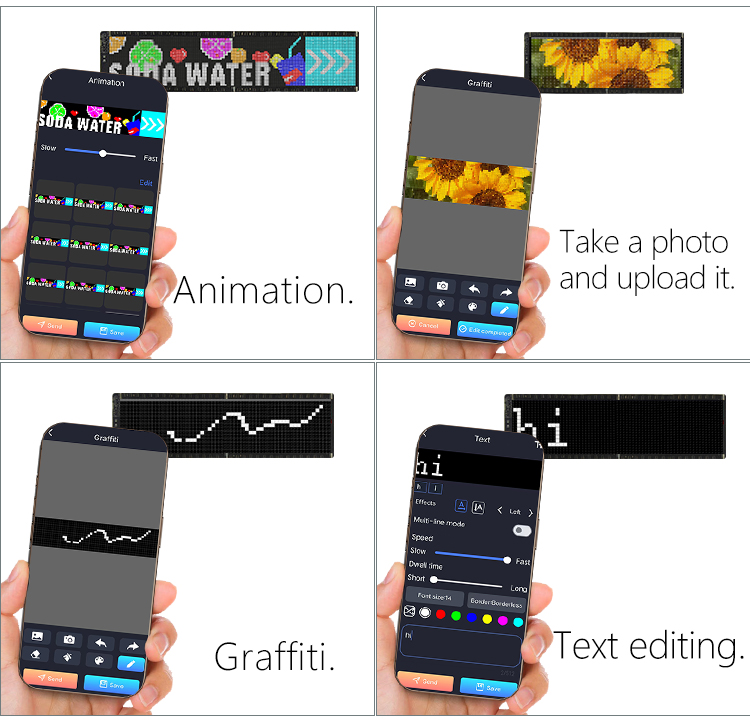 High Brightness Flexible LED Display Ultra-Thin & Bendable LED Advertising Screen for Car Stuck Store Bar（images 5）