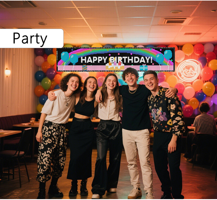 Large Size Flexible LED Display Screen RGB Color Running Words Advertising APP Control Flexible LED Strips LED Message Panel（images 9）