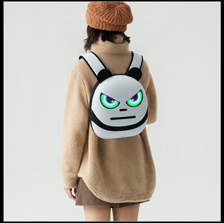 New LED Backpack Customized DIY Dynamic Devil Eyes Light Display Screen Mobile Control Advertising School Bags with a Screen（images 11）