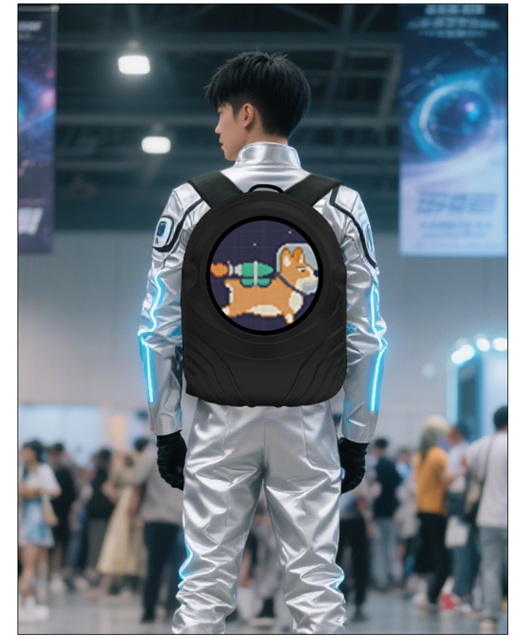 Astronaut Style Smart LED Backpack Custom Text/Image APP Controlled LED Display Backpack（images 10）
