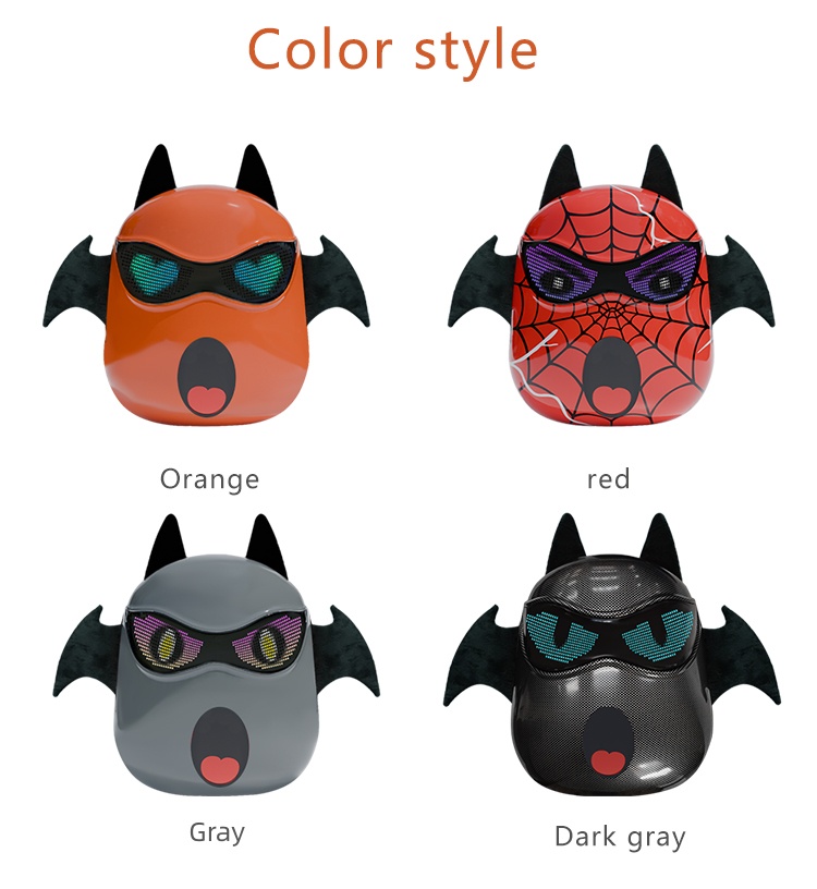 Devil Wings Horns APP Controlled Glowing Eyes Practical Compact Casual Sports Backpack with Childlike Innocence Multiple Colors（images 10）