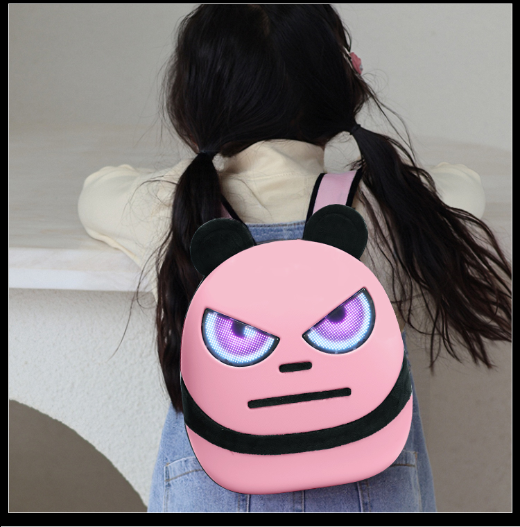 New LED Backpack Customized DIY Dynamic Devil Eyes Light Display Screen Mobile Control Advertising School Bags with a Screen（images 12）