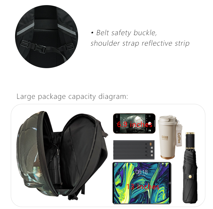 Astronaut Style Smart LED Backpack Custom Text/Image APP Controlled LED Display Backpack（images 7）