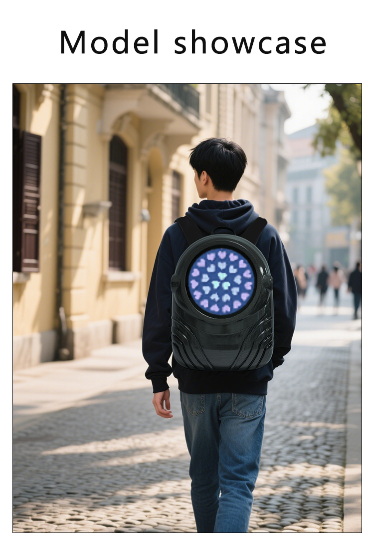 Astronaut Style Smart LED Backpack Custom Text/Image APP Controlled LED Display Backpack（images 9）