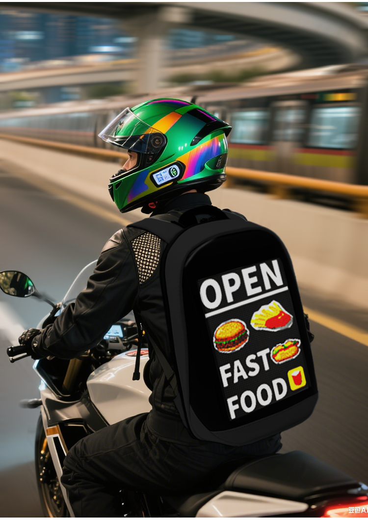 Pixel 96*128 LED Backpack High Resolution Display Backpack with Digital LED Screen Clear Display Photos Women Backpack（images 11）