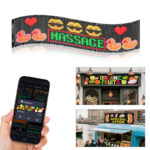 Large Size Flexible LED Display Screen RGB Color Running Words Advertising APP Control Flexible LED Strips LED Message Panel