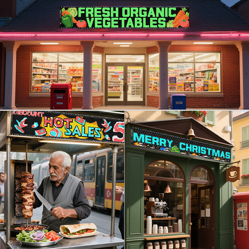 Large Size Flexible LED Display Screen RGB Colo...