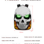 Realistic LED Skull Backpack with Customizable LED Eyes Fairy Tale Daily Commuting Cool Personality Zipper Closure