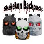 Realistic LED Skull Backpack with Customizable LED Eyes Fairy Tale Daily Commuting Cool Personality Zipper Closure