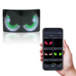 Wireless Motorcycle Helmet LED Safety Light APP Control Turn Signal Warning Brake Light with USB Charging