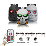 Realistic LED Skull Backpack with Customizable LED Eyes Fairy Tale Daily Commuting Cool Personality Zipper Closure