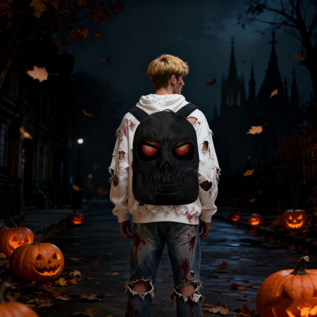 Realistic LED Skull Backpack with Customizable ...