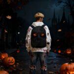 Realistic LED Skull Backpack with Customizable LED Eyes Fairy Tale Daily Commuting Cool Personality Zipper Closure